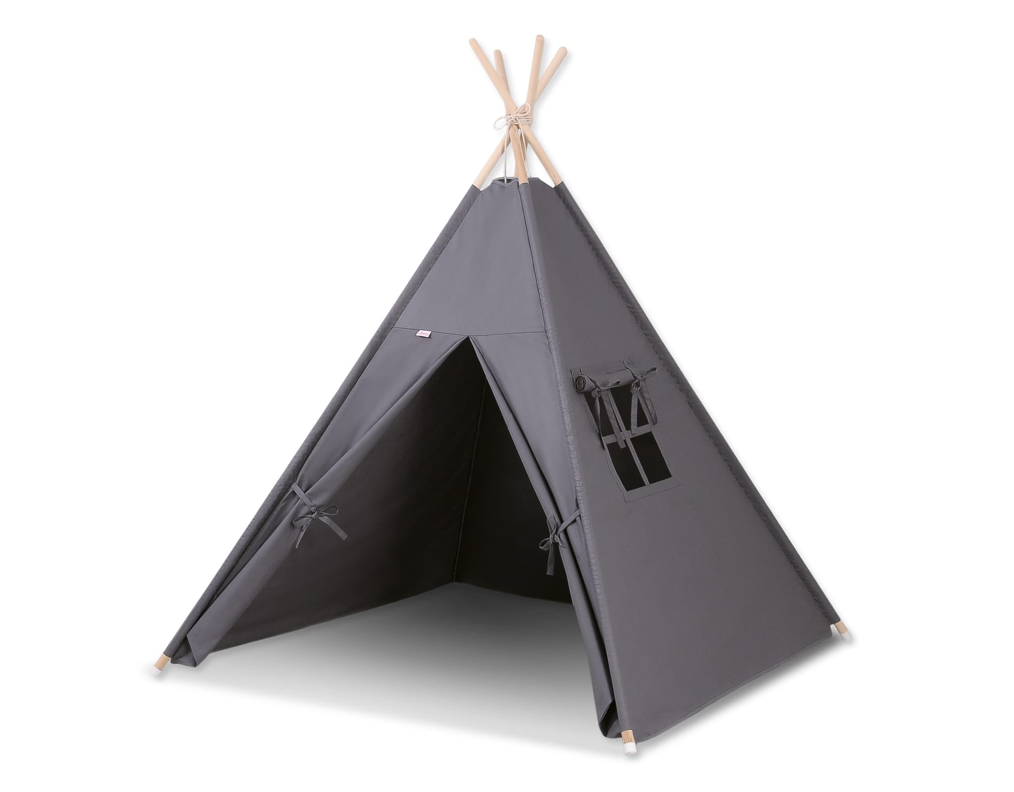 Teepee tent for kids + decorative feathers - anthracite