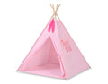 Teepee tent for kids + playmat + pillows + decorative feathers - pink