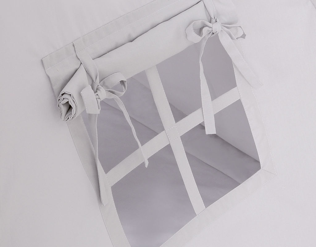 Teepee tent for kids + decorative feathers - gray
