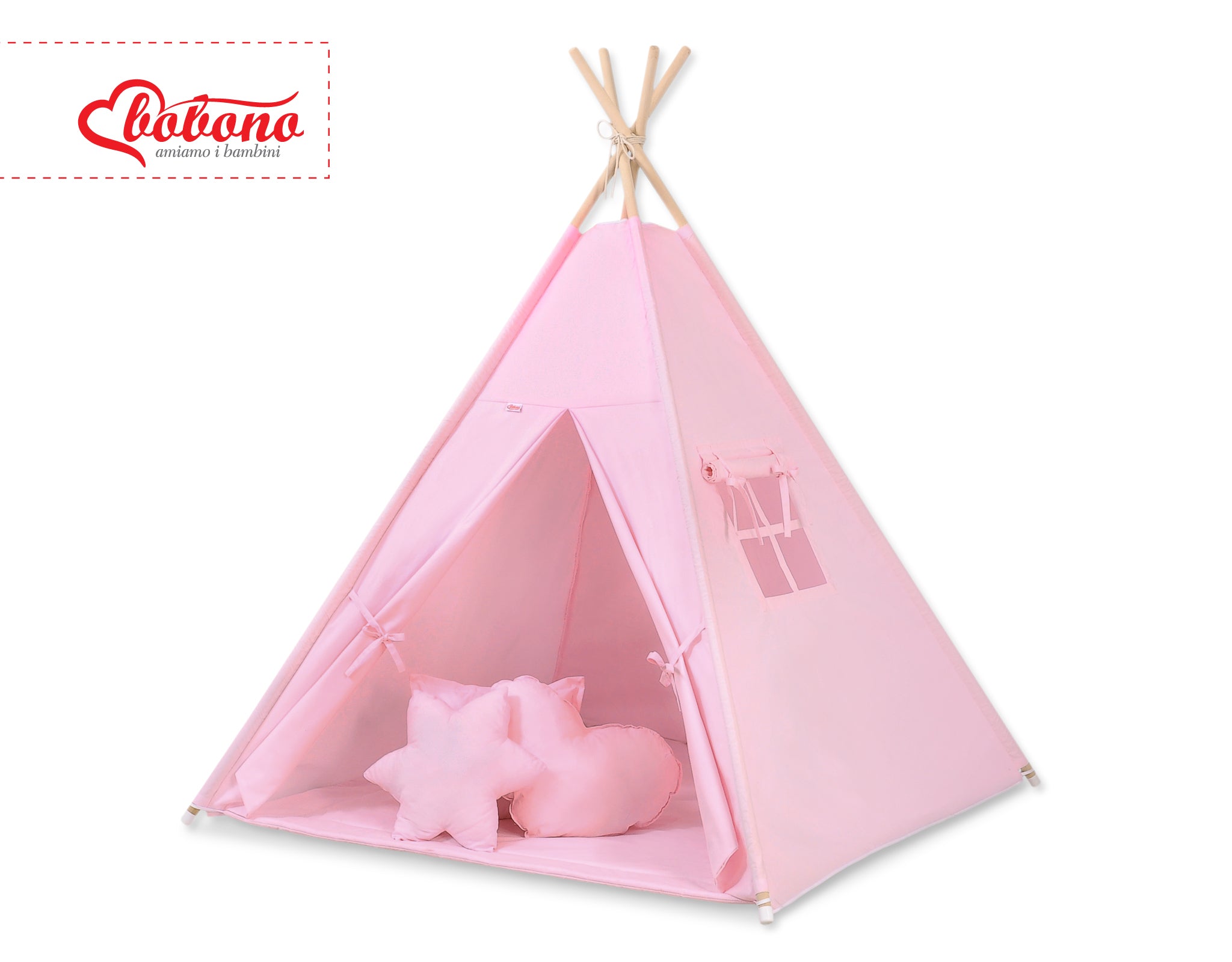 Set of 3 cushions for the tipi tent - pink