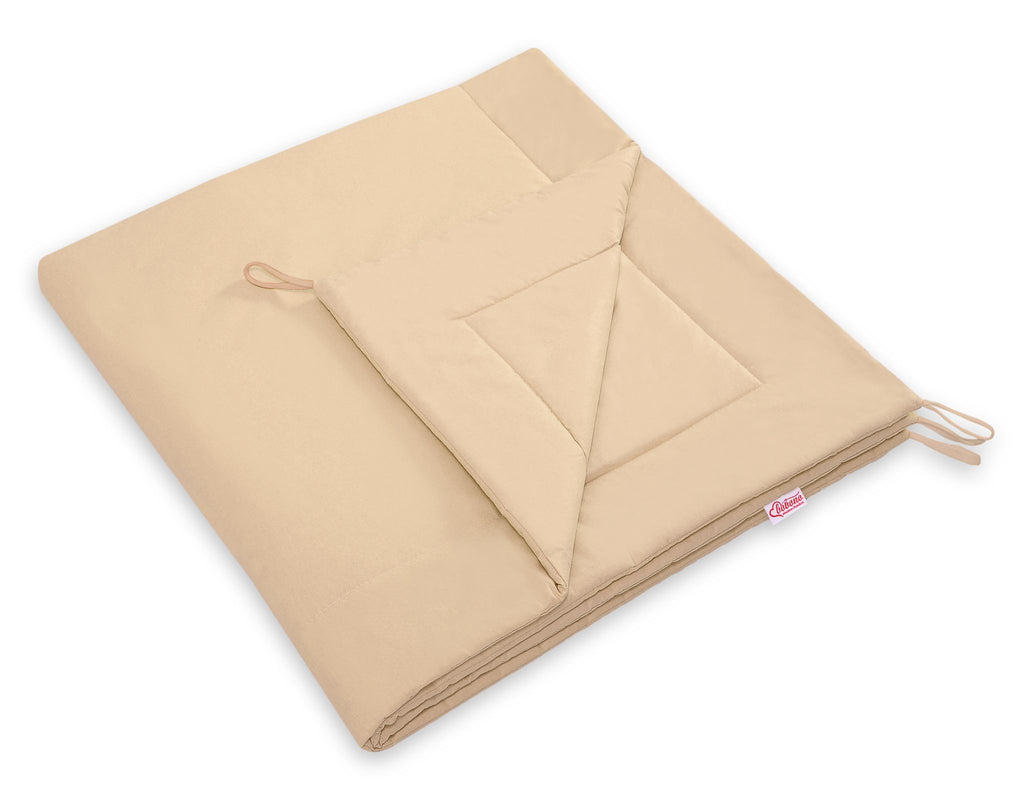 Teepee tent for kids + playmat + pillows + decorative feathers - beige