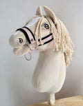 The adjustable halter for Hobby Horse A3 - powder pink with black furry