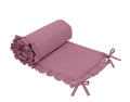 Universal baby bed bumper with frill - pastel violet