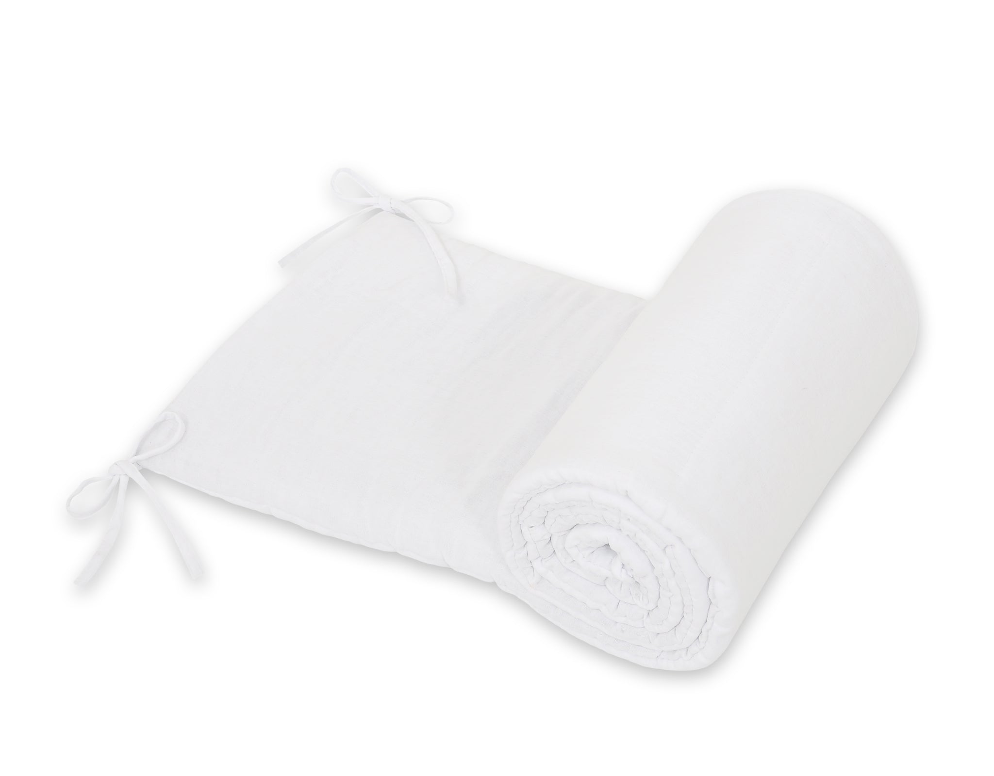 Universal muslin cot bumper 180x30 cm - white