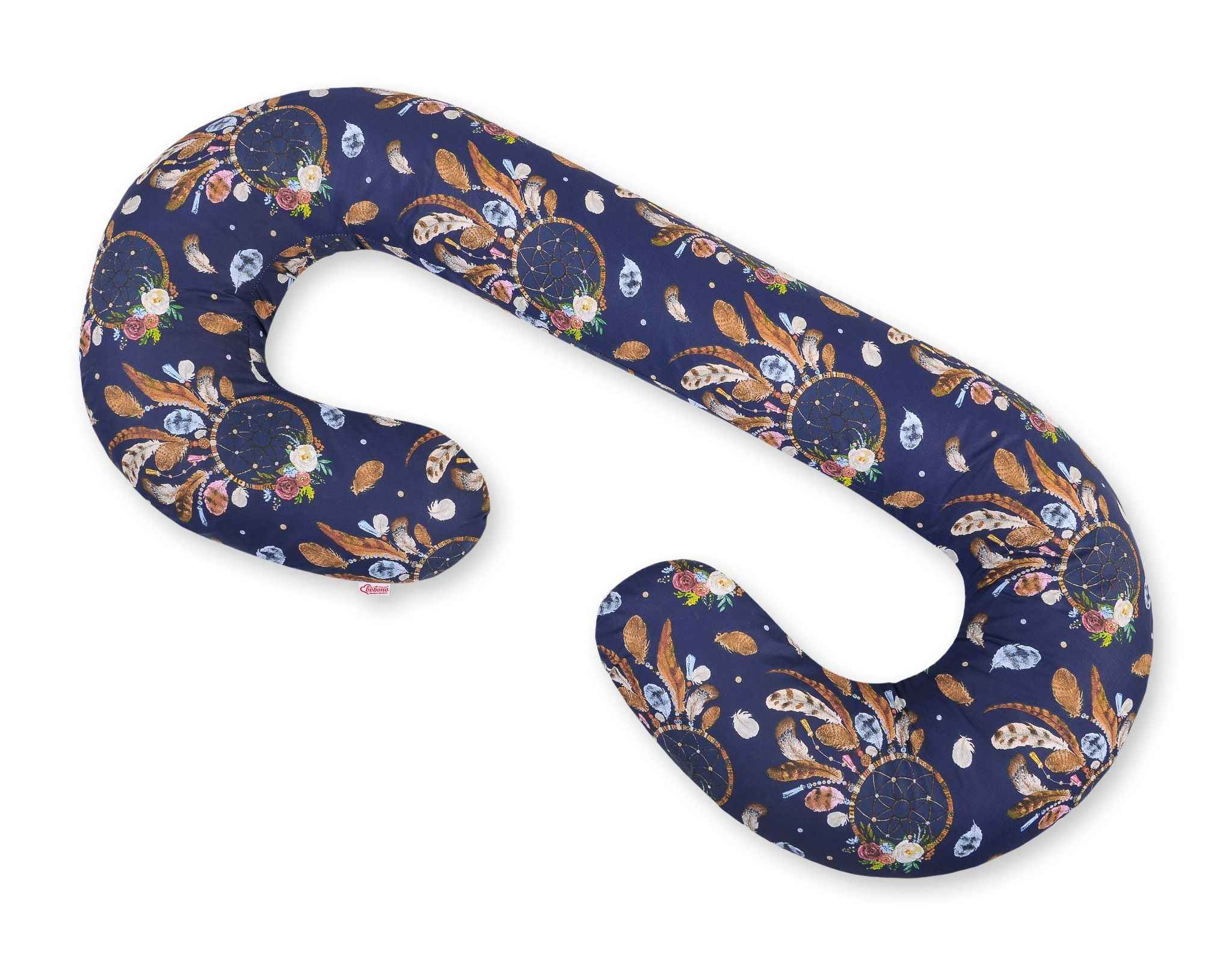 Cotton  pillowcase for pregnancy Pillow C - dream catchers dark blue