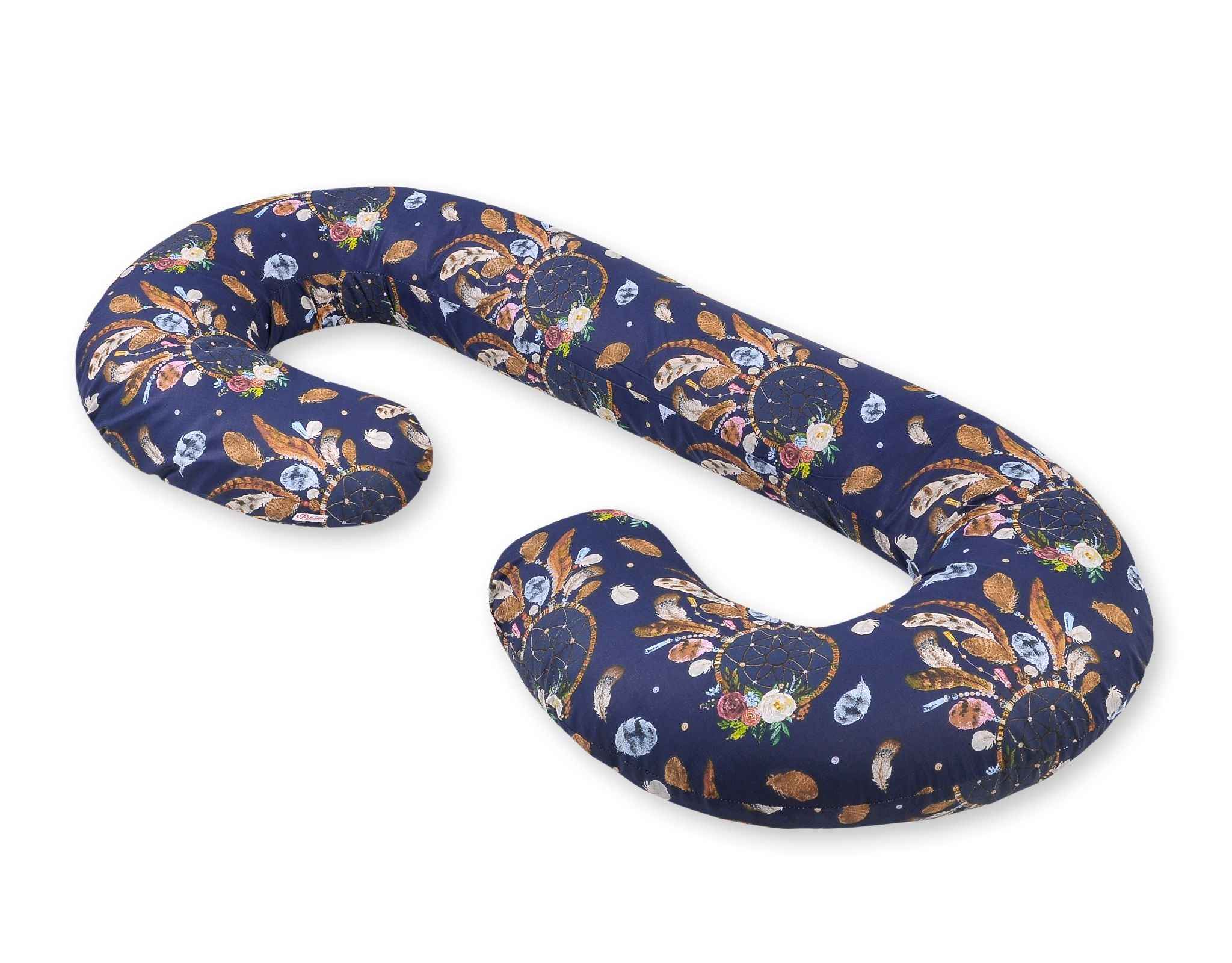 Cotton  pillowcase for pregnancy Pillow C - dream catchers dark blue