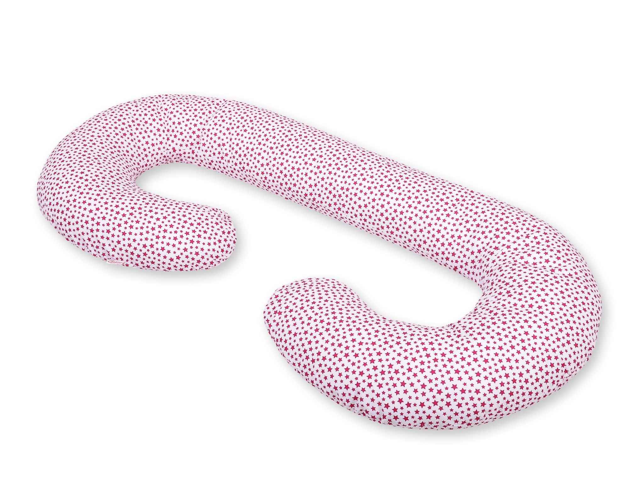 Cotton  pillowcase for pregnancy Pillow C - white-wine red stars