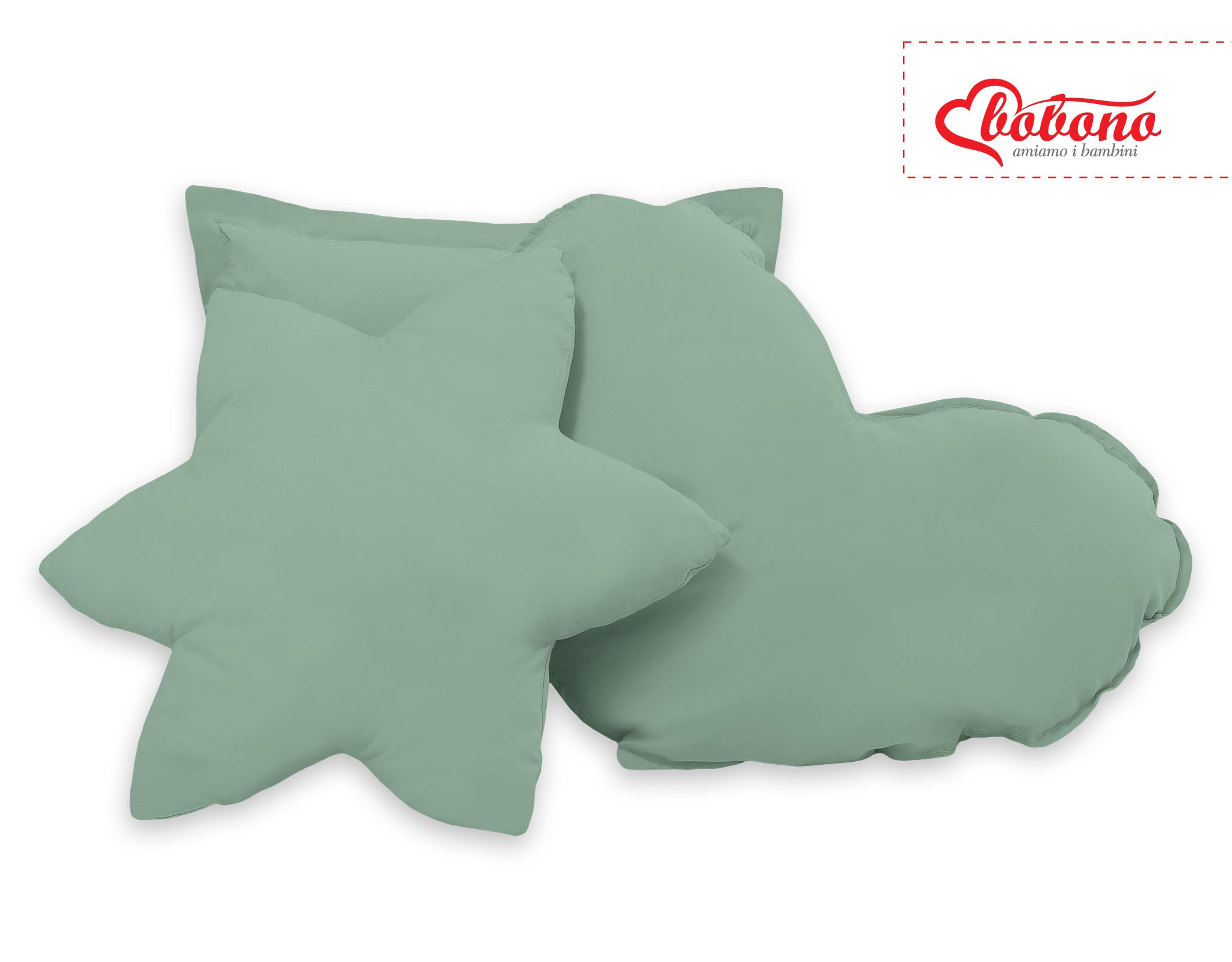 3pcs pillow set - pastel green