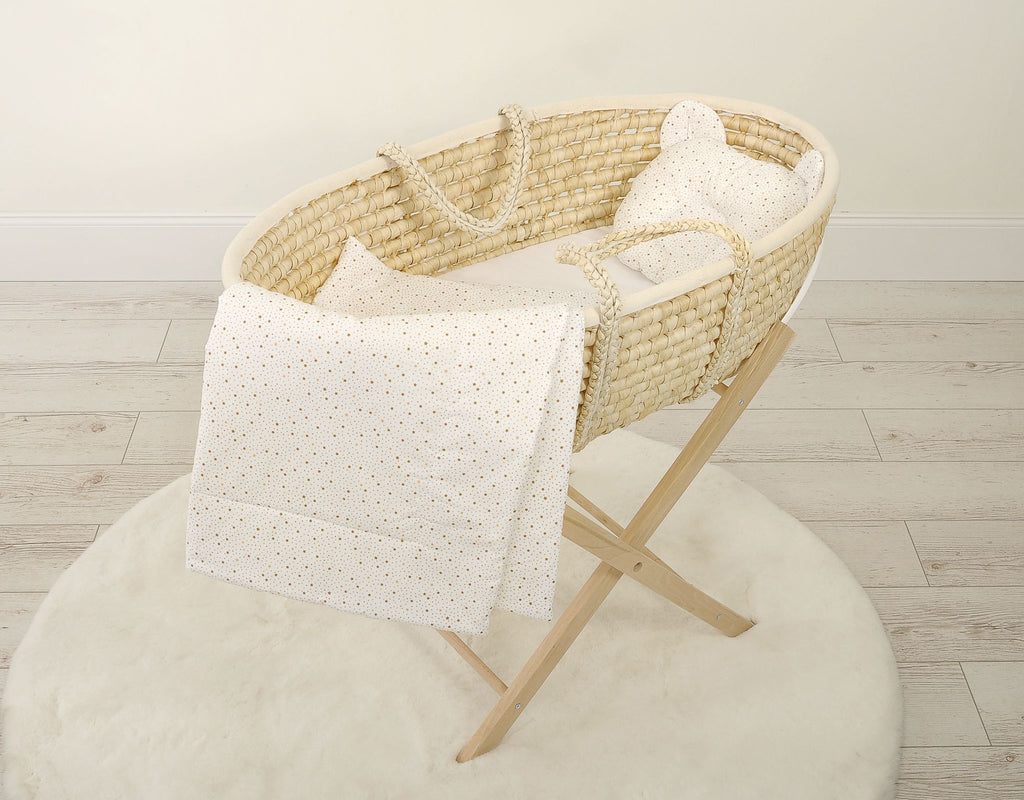 Duvet with pillow Teddy - 2pcs set - mini gold stars