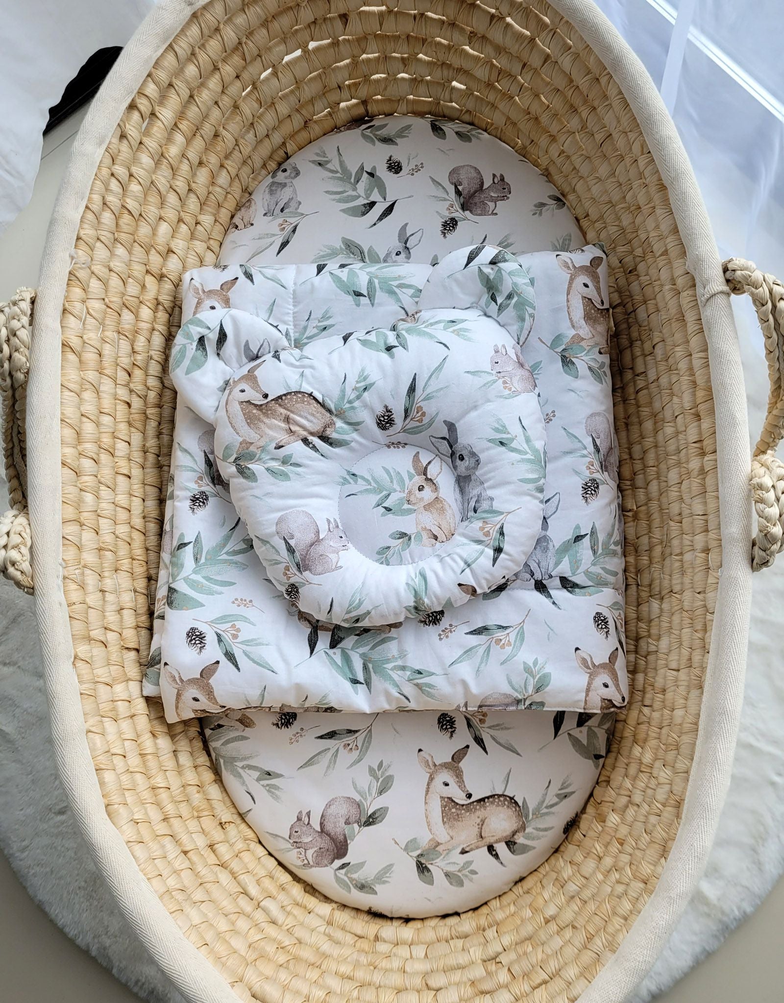 Duvet with pillow Teddy - 2pcs set - woodland olive