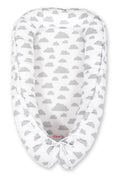 Baby nest double-sided Premium Cocoon for infants BOBONO- clouds gray