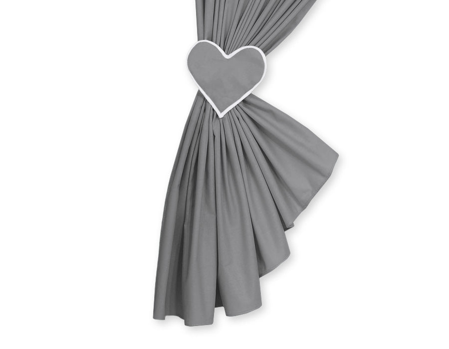 Curtains for baby room- Hanging Hearts anthracite