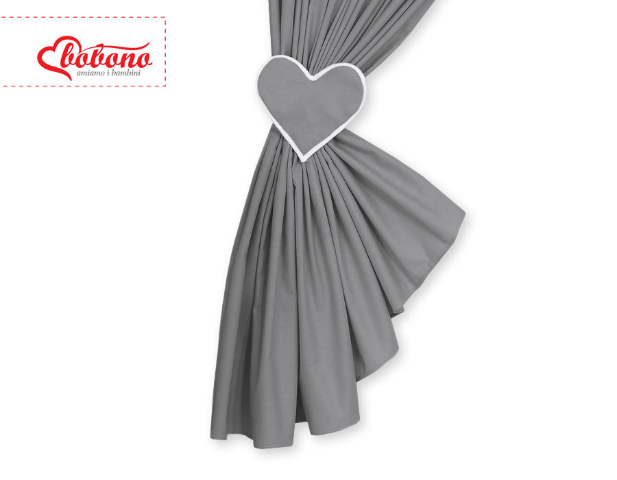 Curtains for baby room- Hanging Hearts anthracite