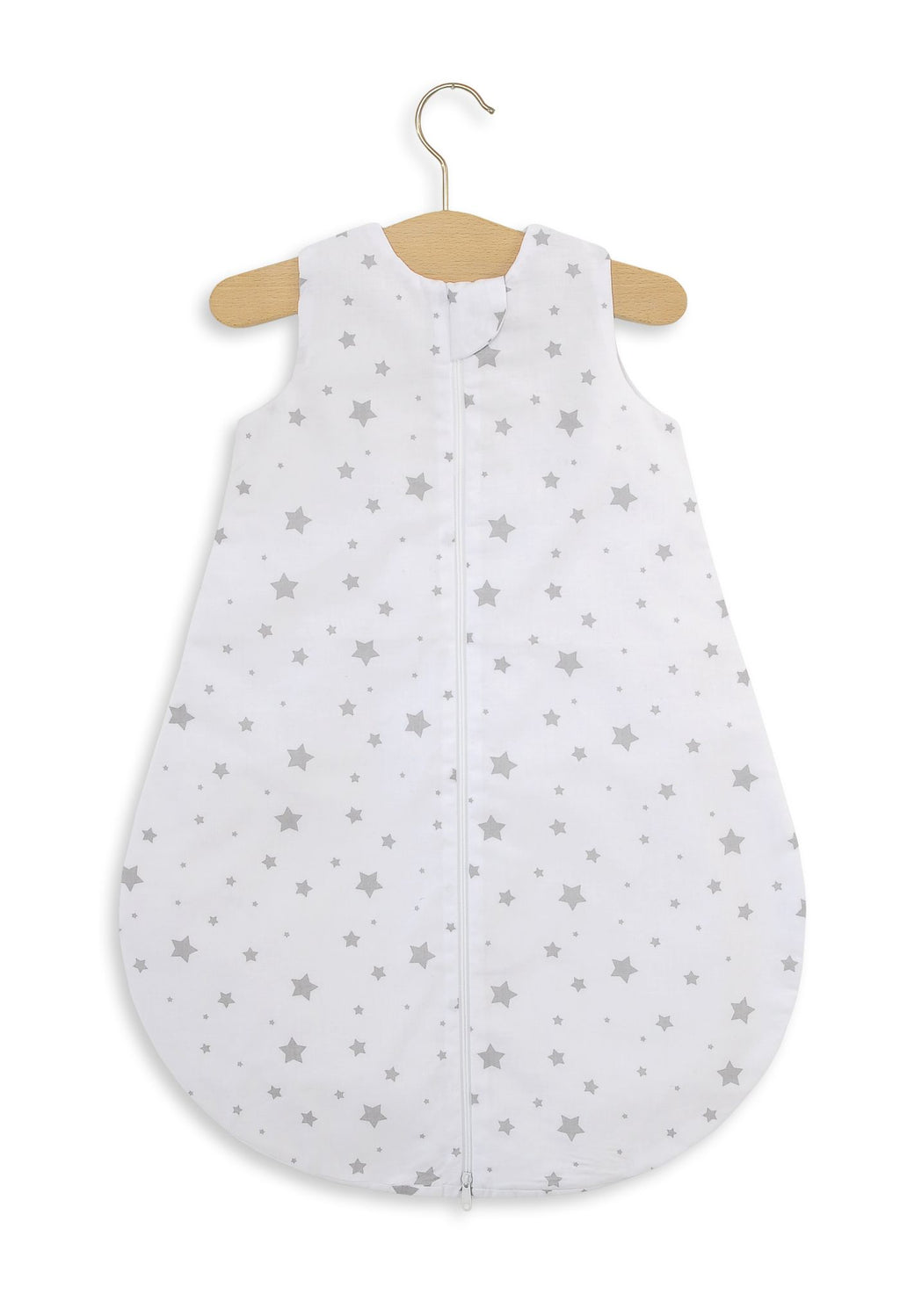 Cotton baby sleeping bag S 0-6 months for summer TOG 1.0 - mini stars grey