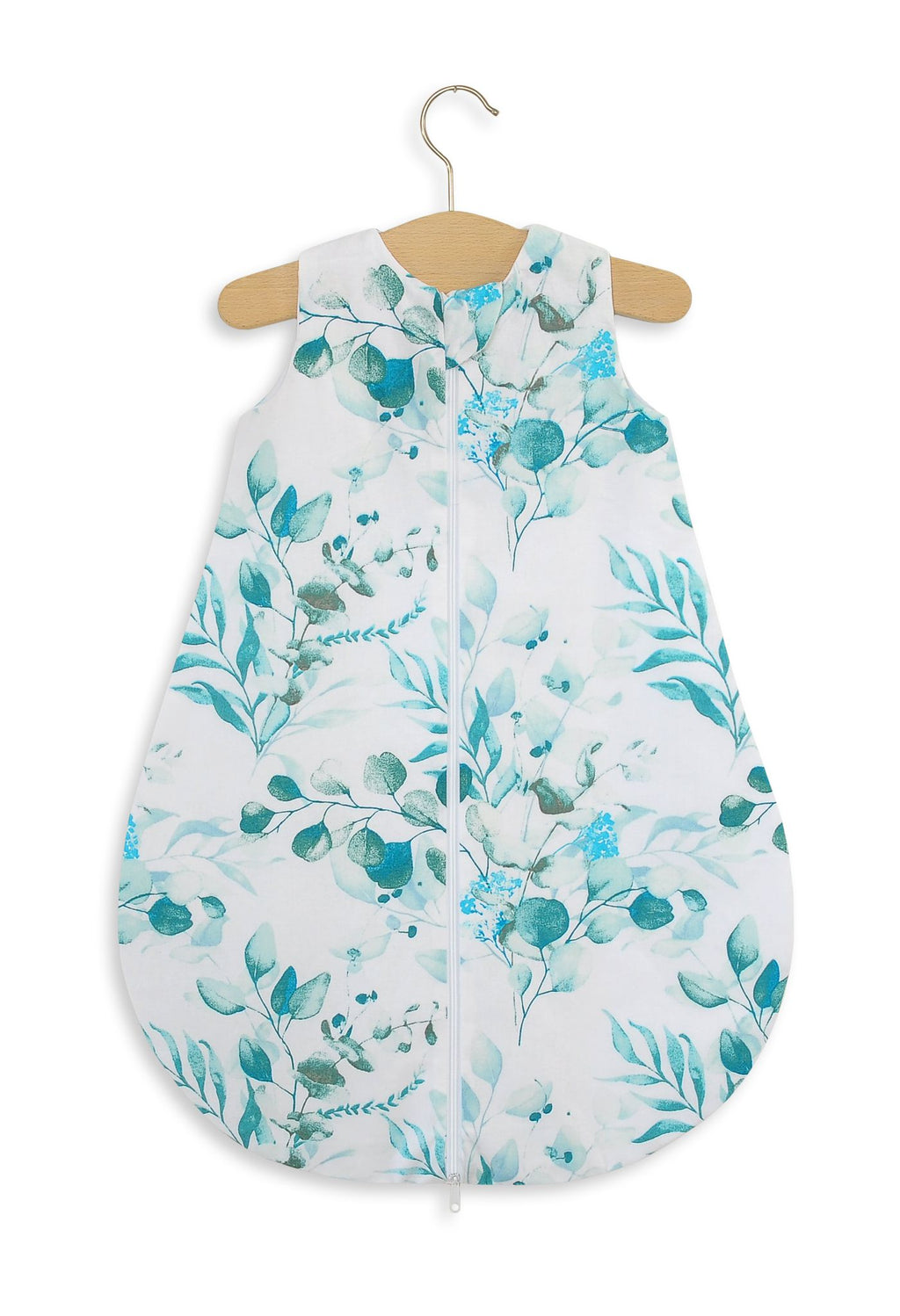 Cotton baby sleeping bag S 0-6 months for summer TOG 1.0 - eucaliptus mint
