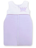 Cotton sleeping bag for children, size M, 6-12 months, TOG 2.5, all-season, Little Prince lilac
