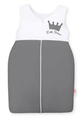 Cotton sleeping bag for children, size M, 6-12 months, TOG 2.5, all-season, Little Prince anthracite