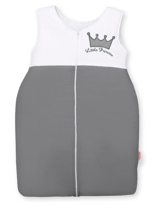 Cotton sleeping bag for children, size M, 6-12 months, TOG 2.5 all-season Little Princess anthracite