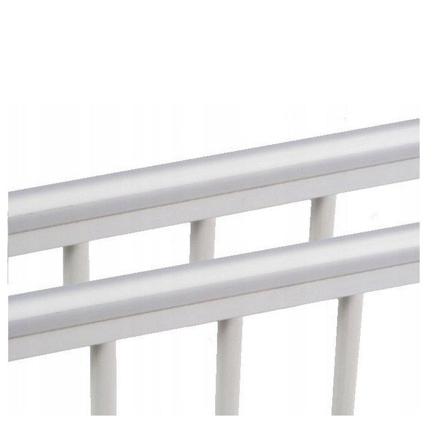 Wooden baby cot  120x60cm Lorenzo III white, with teething rail
