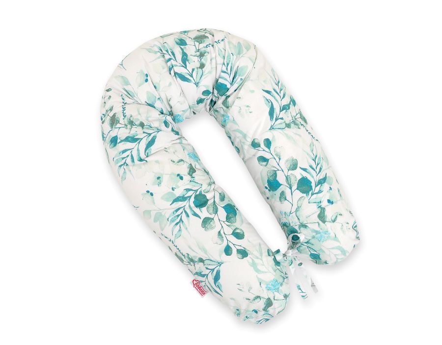 Cotton  pillowcase for pregnancy pillow Longer - Eucaliptus mint