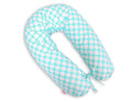 Cotton  pillowcase for pregnancy pillow Longer - Turquoise drops