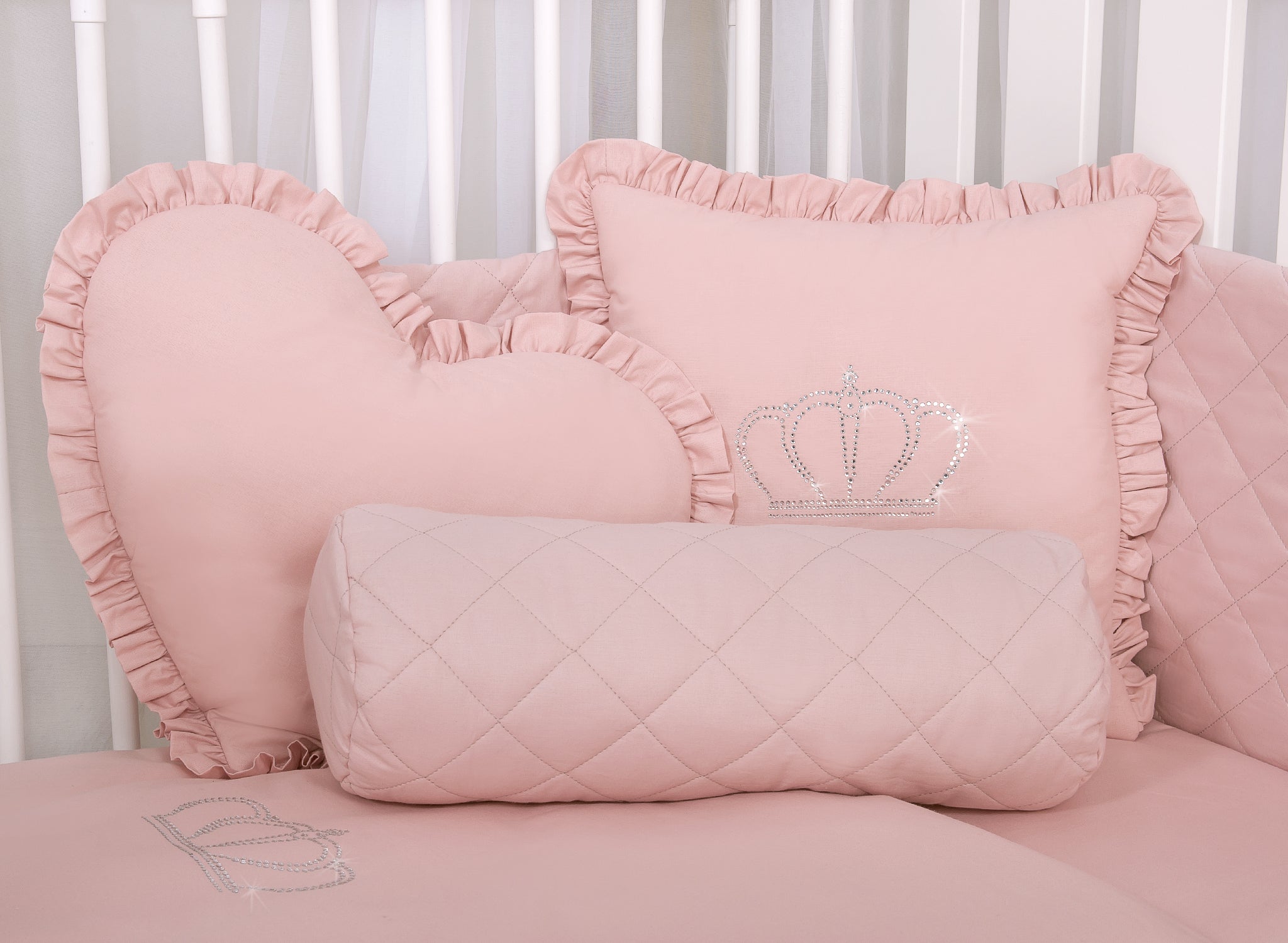 Decorative roller pillow - pastel pink