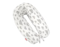 Pregnancy pillow- Longer, removable pillowcase - Grey clouds