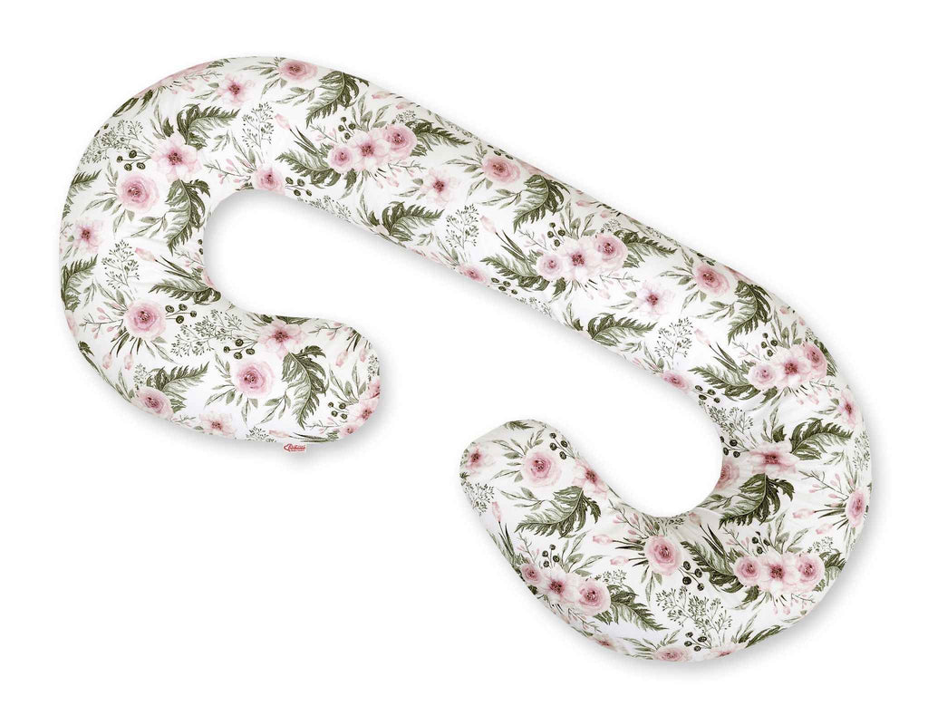 Cotton  pillowcase for pregnancy Pillow C - peony flower pink