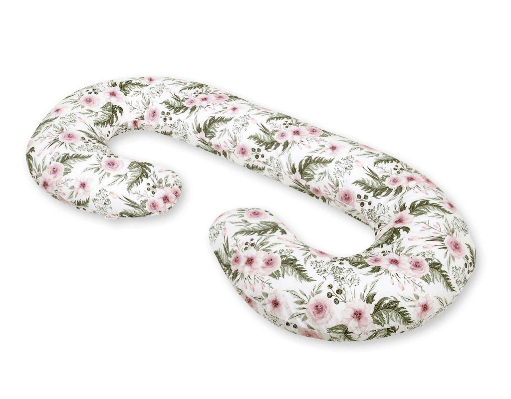 Cotton  pillowcase for pregnancy Pillow C - peony flower pink