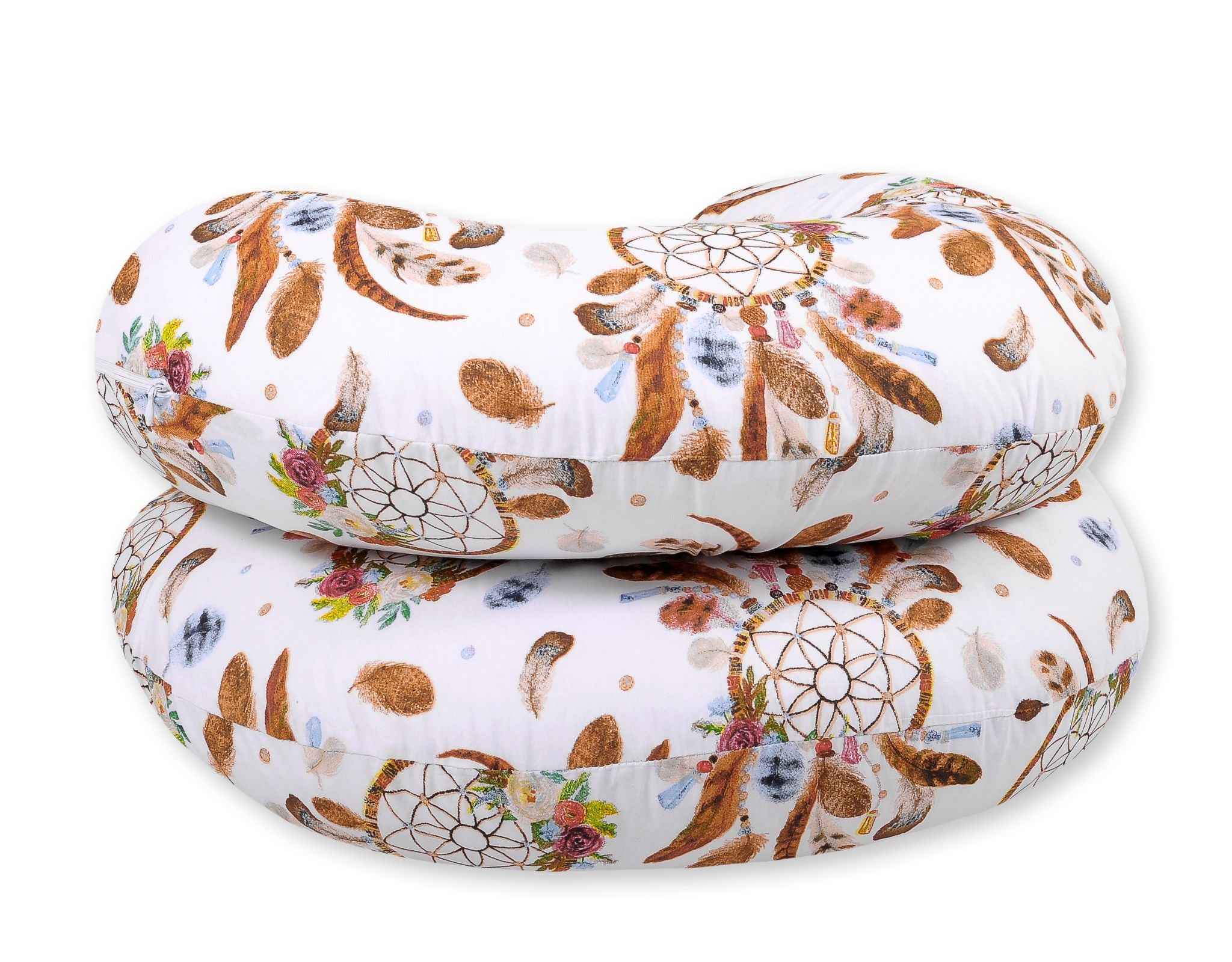 Cotton  pillowcase for pregnancy Pillow C - dream catchers white