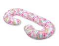Maternity Support Pillow C, removable pillowcase - hummingbirds in flowers