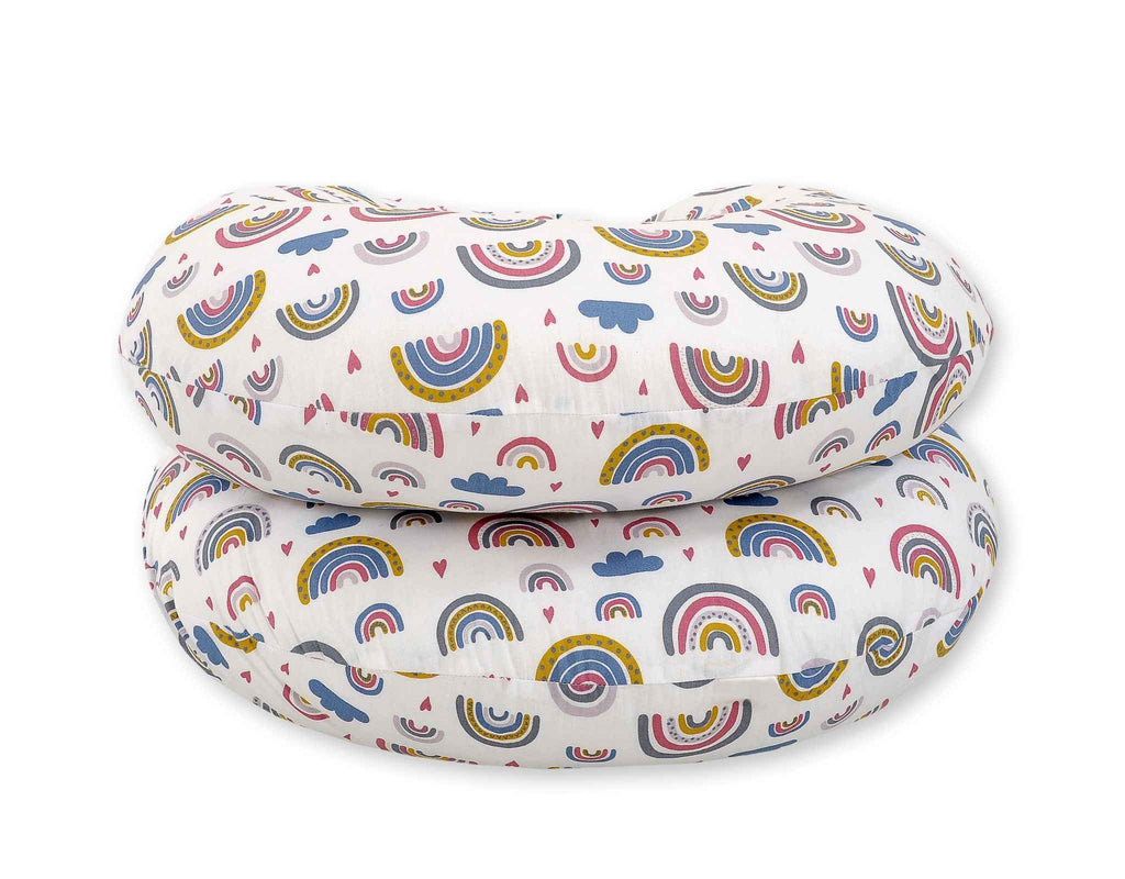 Cotton  pillowcase for pregnancy Pillow C - rainbow
