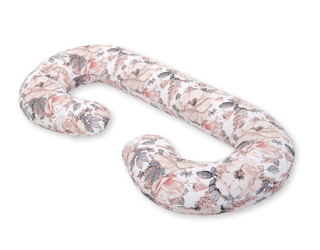 Cotton  pillowcase for pregnancy Pillow C - sepia roses