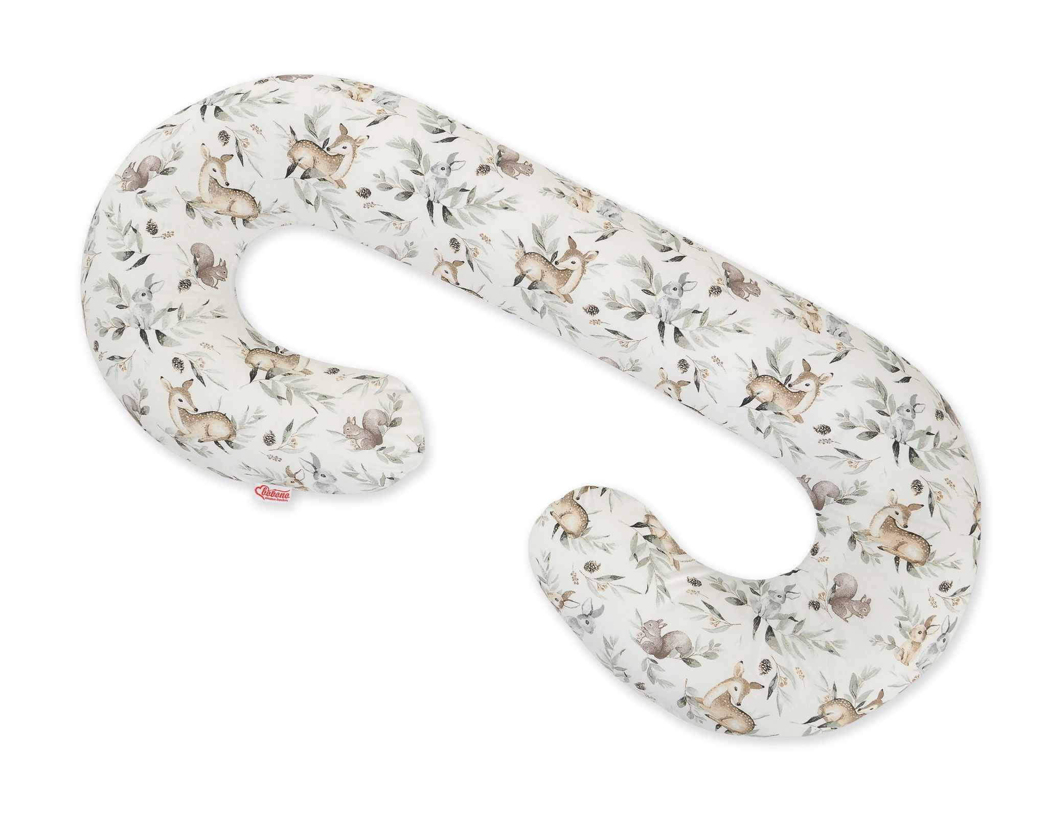 Cotton  pillowcase for pregnancy Pillow C - Woodland olive