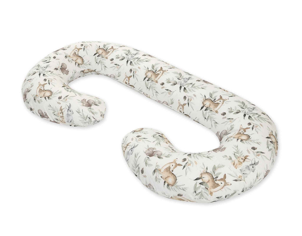 Cotton  pillowcase for pregnancy Pillow C - Woodland olive