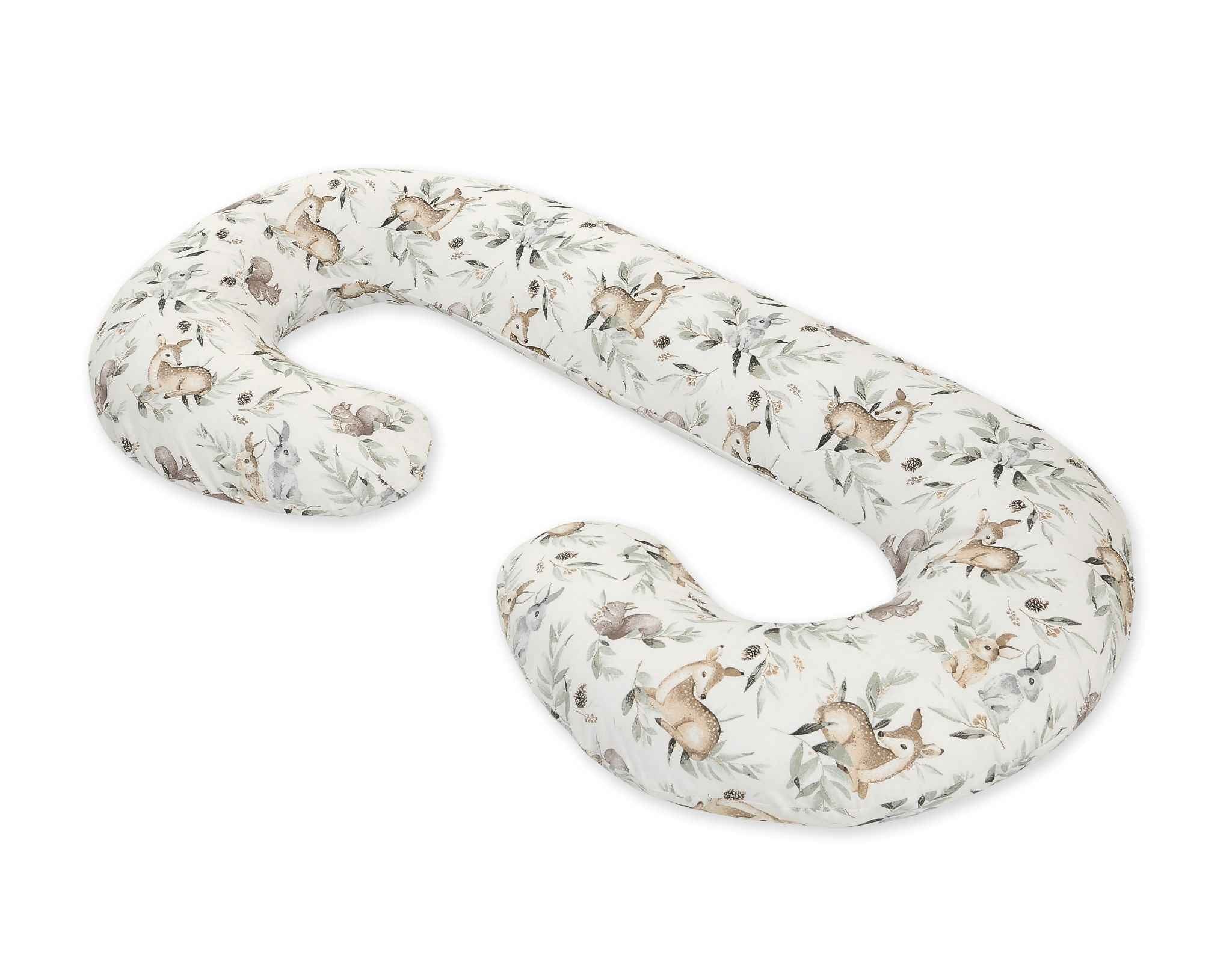 Cotton  pillowcase for pregnancy Pillow C - Woodland olive