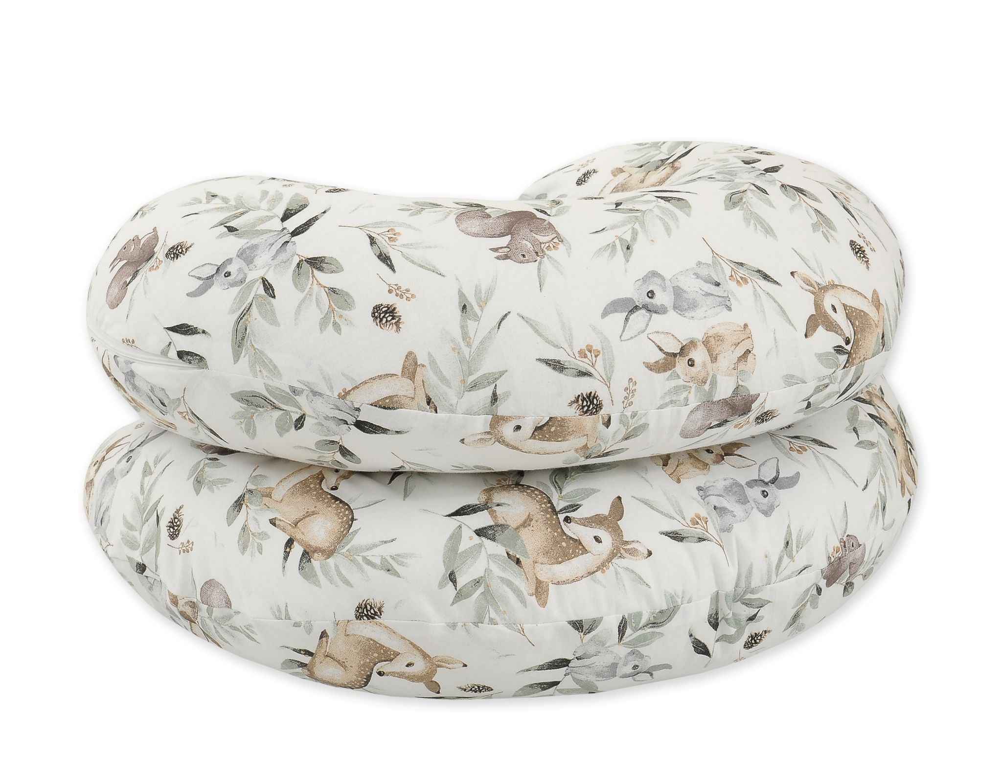 Cotton  pillowcase for pregnancy Pillow C - Woodland olive
