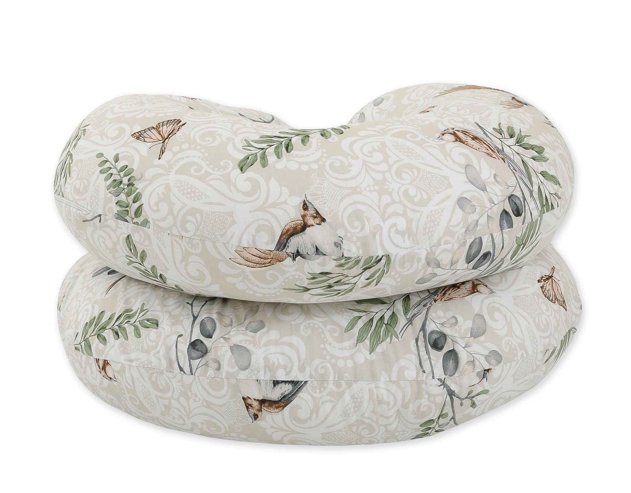 Cotton  pillowcase for pregnancy Pillow C - Brown birds