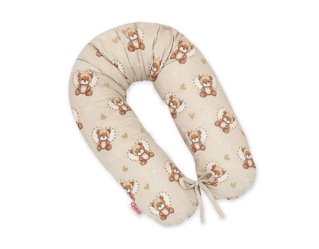Pregnancy pillow- Longer, removable pillowcase - teddy love
