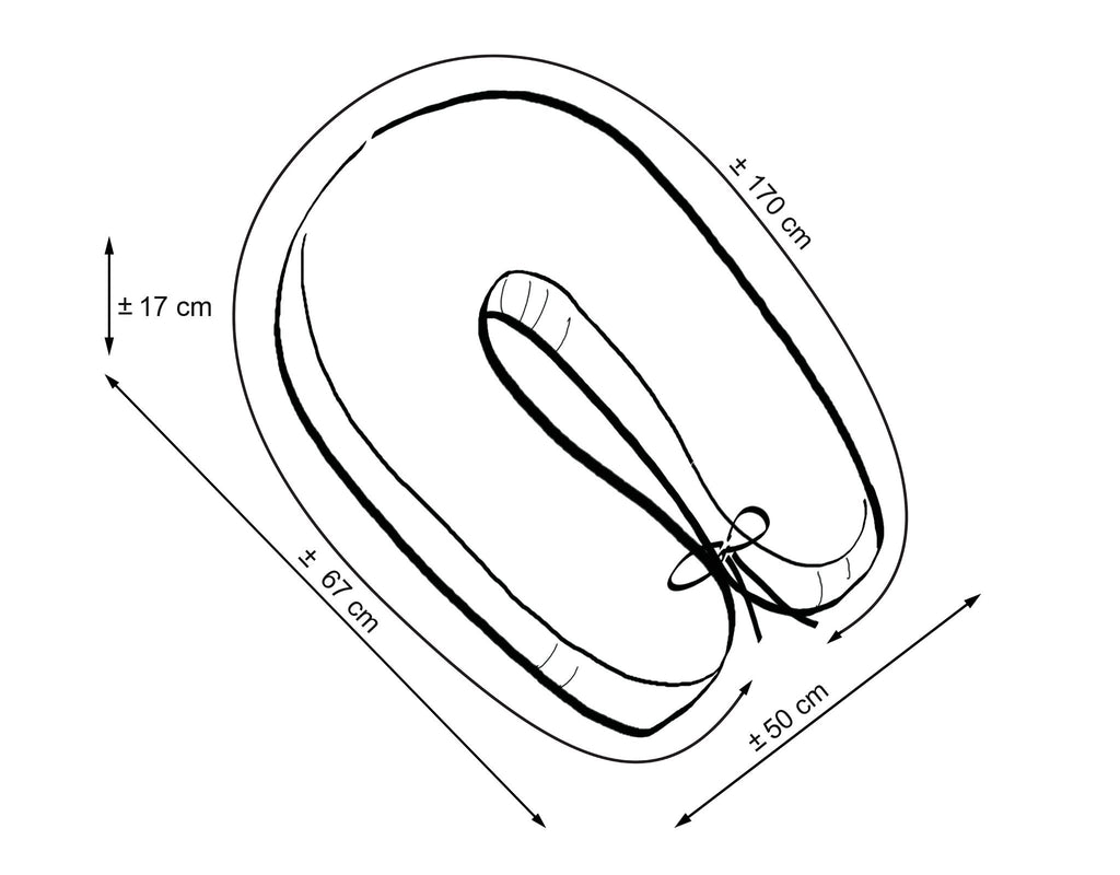 Cotton  pillowcase for pregnancy pillow Longer - Sepia roses