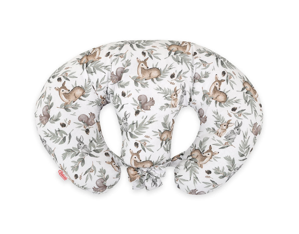 Replacement Cover for Bobono Twin Nursing Pillow – 100% Cotton - woodland olive