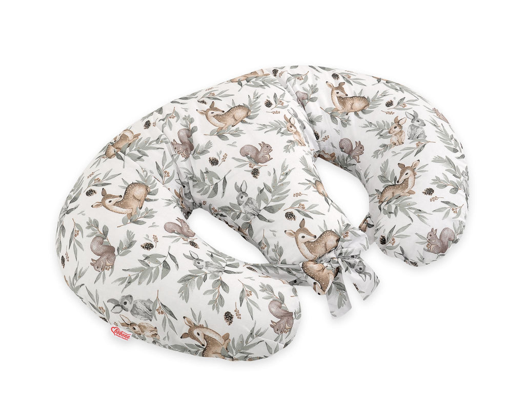 Replacement Cover for Bobono Twin Nursing Pillow – 100% Cotton - woodland olive
