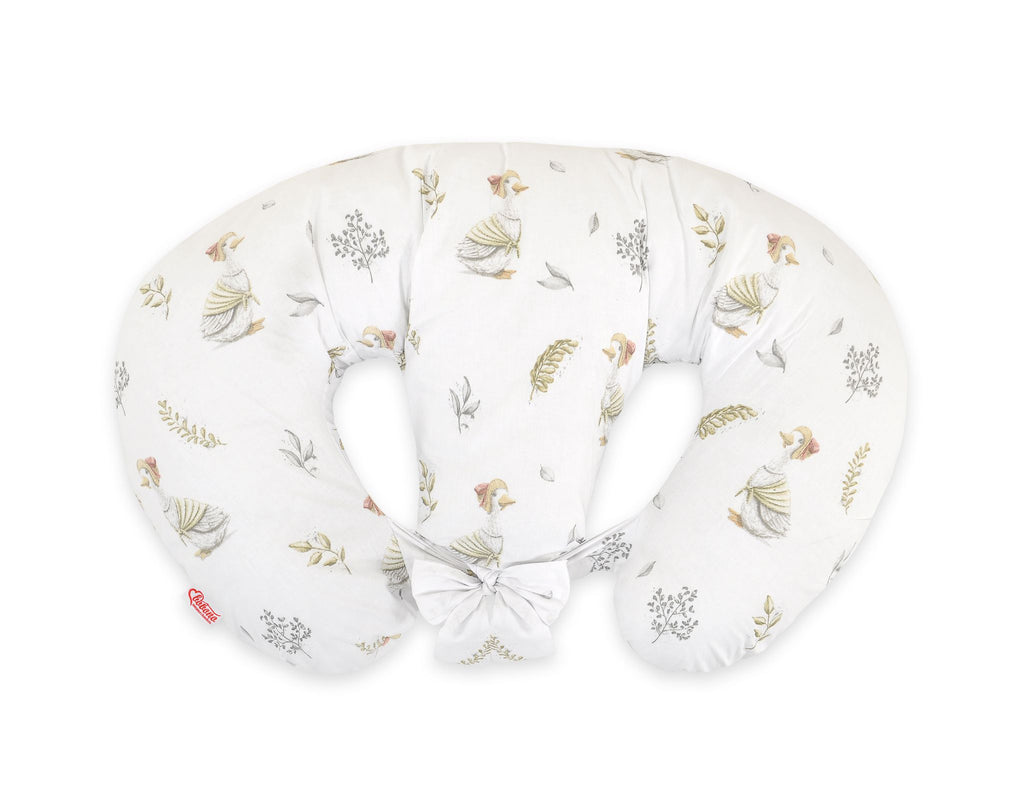 Twin nursing pillow, Breastfeeding Croissant Pillow, removable, Hands-Free Feeding- gooses