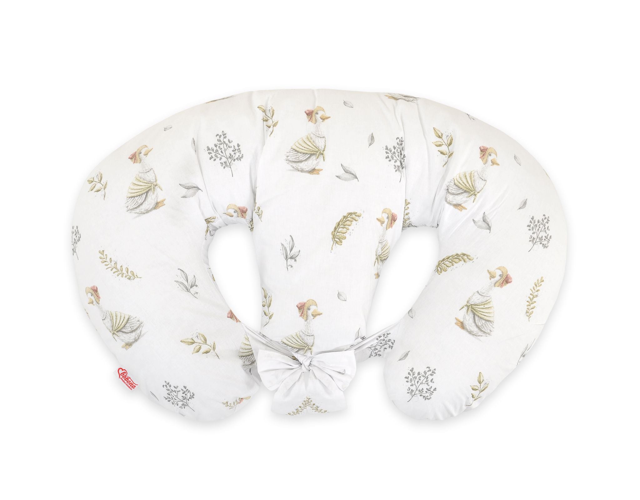 Twin nursing pillow, Breastfeeding Croissant Pillow, removable, Hands-Free Feeding- gooses