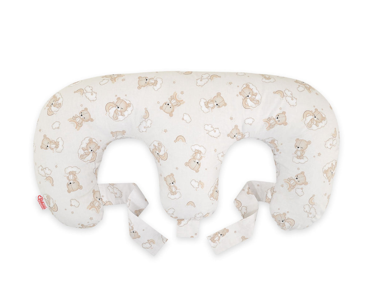 Replacement Cover for Bobono Twin Nursing Pillow – 100% Cotton - rainbow bear