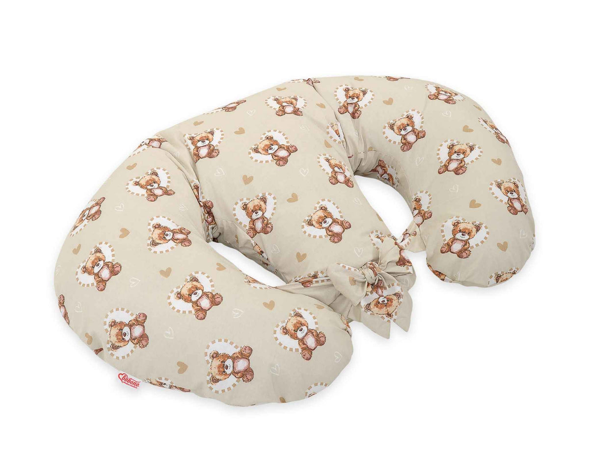 Replacement Cover for Bobono Twin Nursing Pillow – 100% Cotton - teddy love