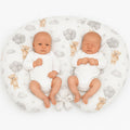 Twin nursing pillow, Breastfeeding Croissant Pillow, removable, Hands-Free Feeding- teddy bear