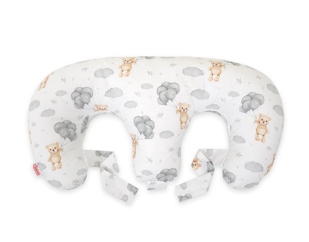 Replacement Cover for Bobono Twin Nursing Pillow – 100% Cotton - teddy bear