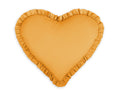 Decorative heart pillow - honey yellow