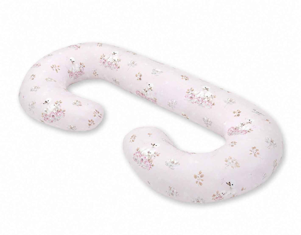 Maternity Support Pillow C, removable pillowcase - Little Swans
